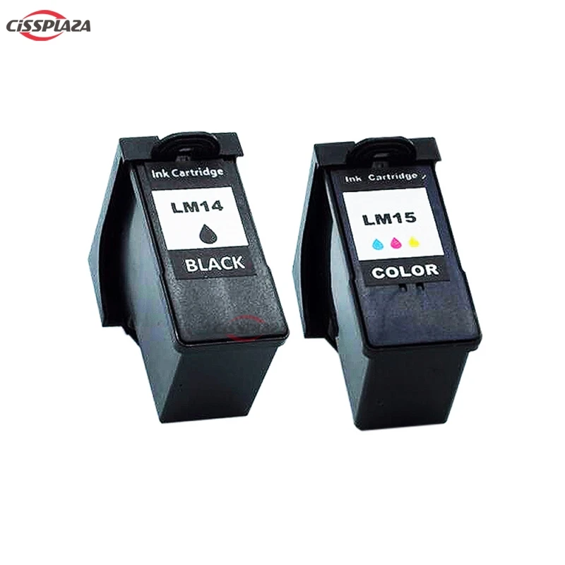 

CISSPLAZA 2sets Ink Cartridges For Lexmark 14 15 Black & Color for Lexmark Z2300 Z2320 X2650 X2600 X2670 Printer