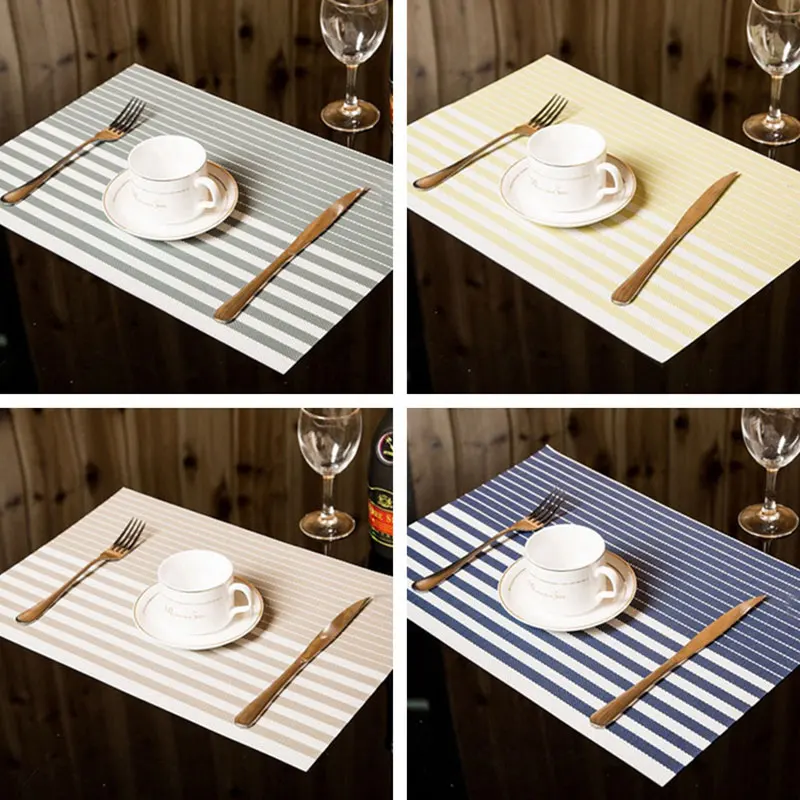 6 шт. европейские полосы салфетки кухня столовая ПВХ изолированные настольные