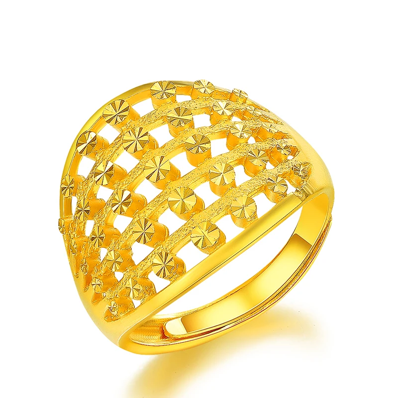 Кольцо из чистого золота SFE 24K Настоящее Золотое кольцо AU 999 элегантное блестящее