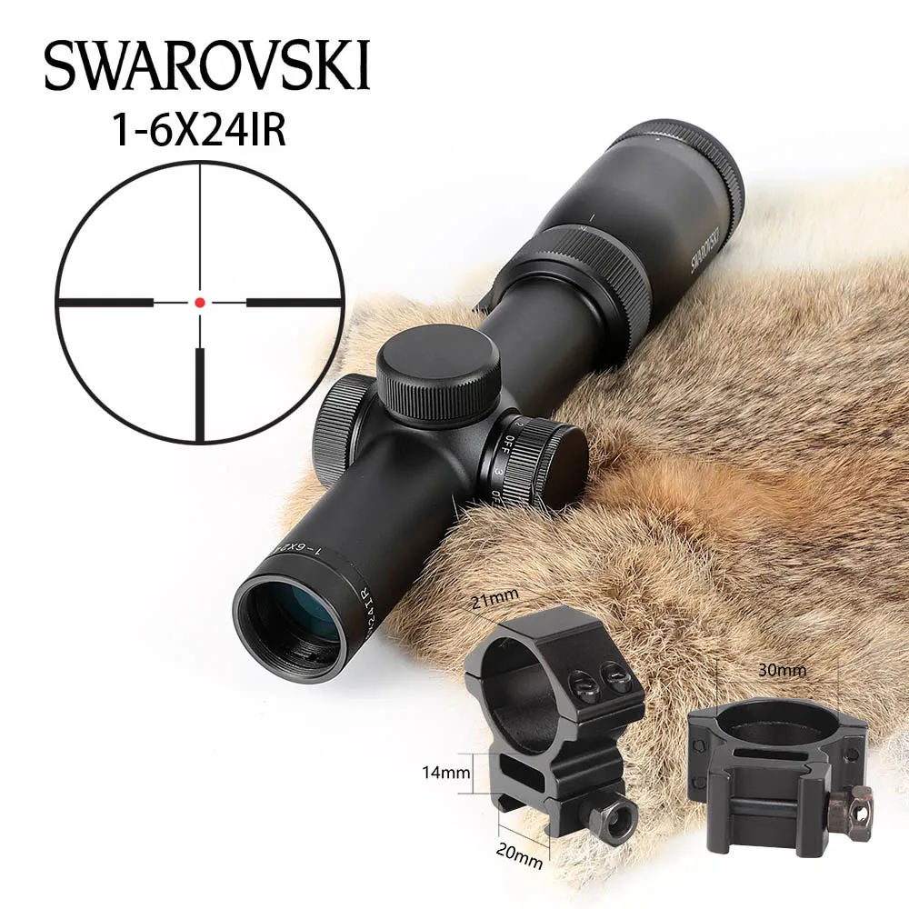 Имитация Swarovskl Riflescope 1-6x24IRZ3 F15 или F101 круг точка пунктуата дифференциации прицел стекло прицел Сделано в Китае - Цвет: F15 Reticle 20mm