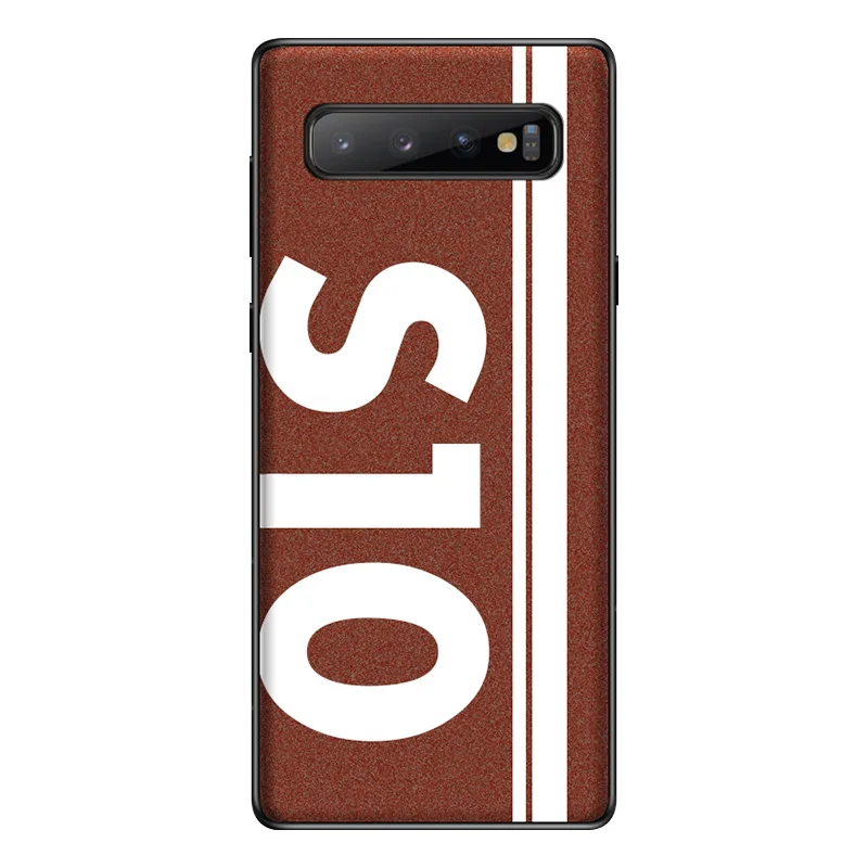 Для samsung S10 5G чехол,, спортивный, уличная культура, кожа, мягкий край, защитный чехол для samsung Galaxy S10 Plus, чехол - Цвет: S10 - Brown