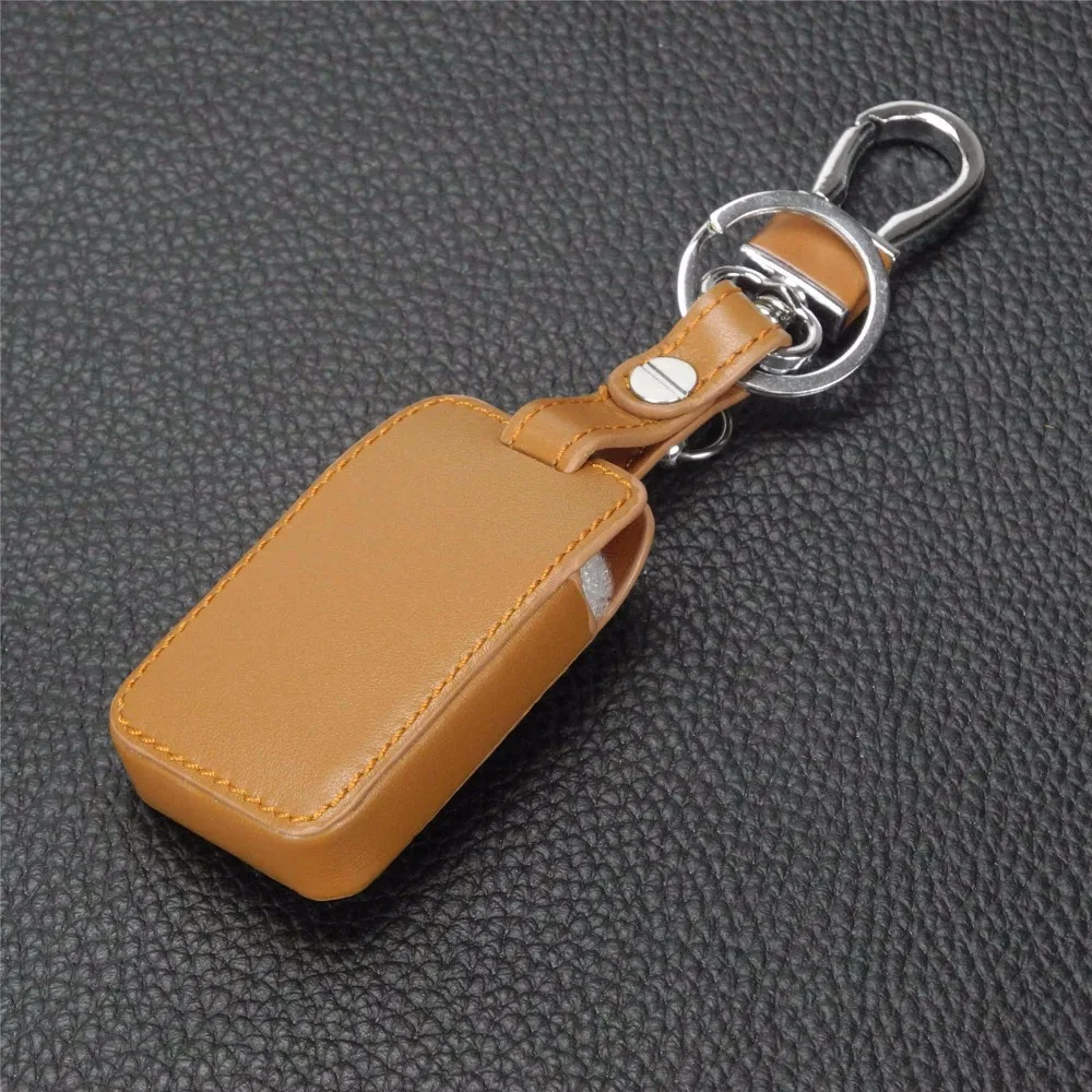 Jingyuqin 3 кнопки кожаный чехол для ключей Toyota Camry Solara Avalon RAV4 Prius Celica удаленный