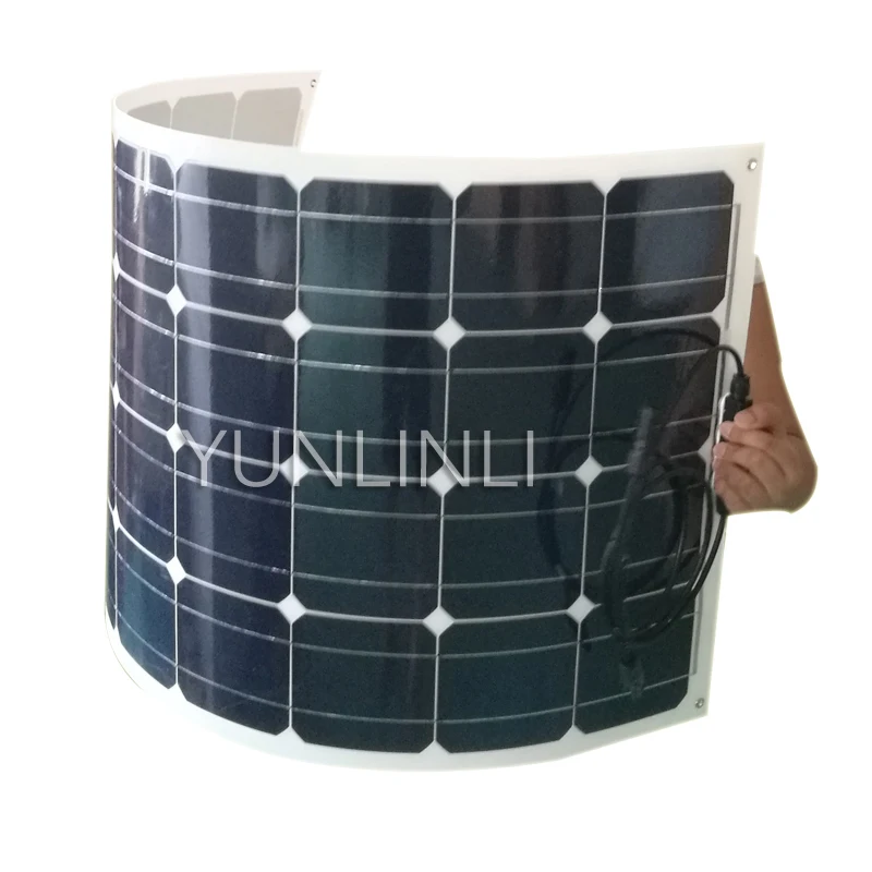 Harga Panel Tenaga Surya/Solar Panel Kristal Tunggal Fleksibel Panel Tenaga Surya/Solar Panel Untuk Mobil Pengisian Solar Power Charger Cocok Untuk Sharge 12 V Baterai Pvm 100