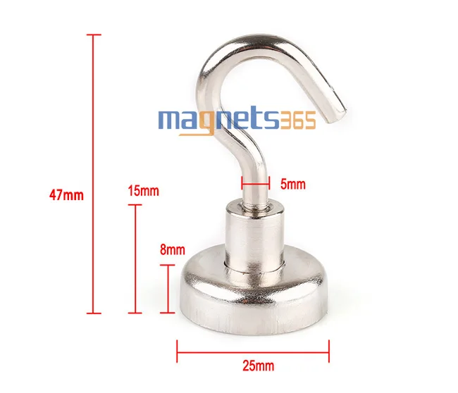 2pcs N52 Magnet Super Heavy Magnetic Hook Holder Neodymium Rare Earth Dia. 25mm | Обустройство дома