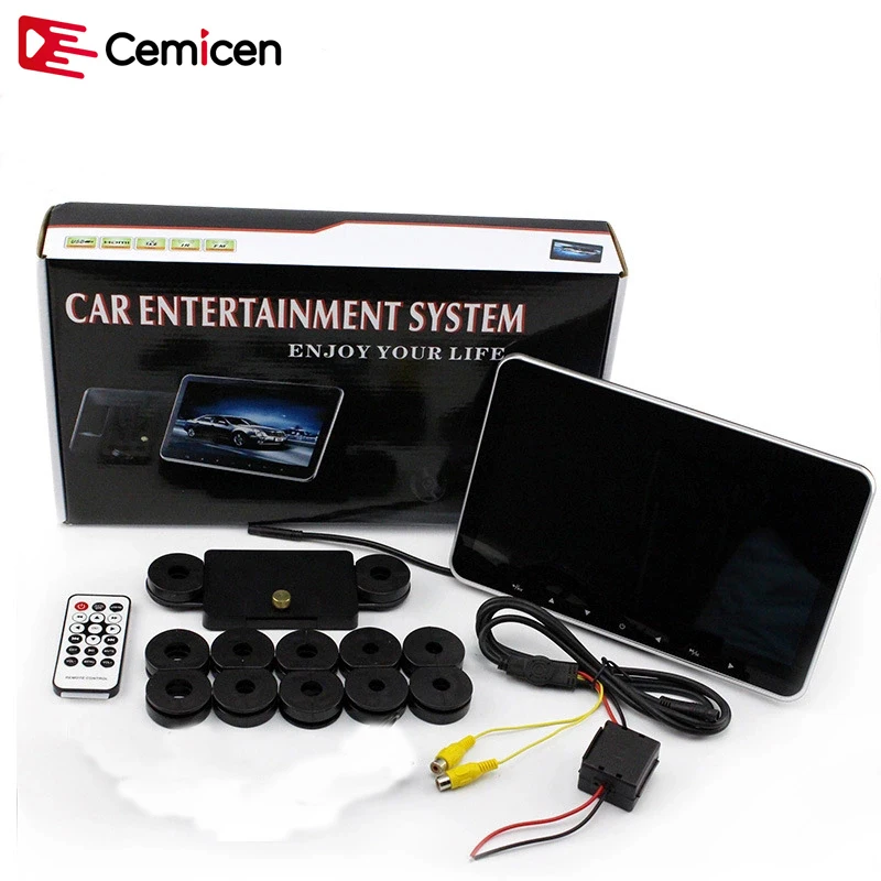 Монитор Cemicen на подголовник автомобиля 10 2 дюйма HD 1080P слот USB/SD/HDMI|video screen|headrest