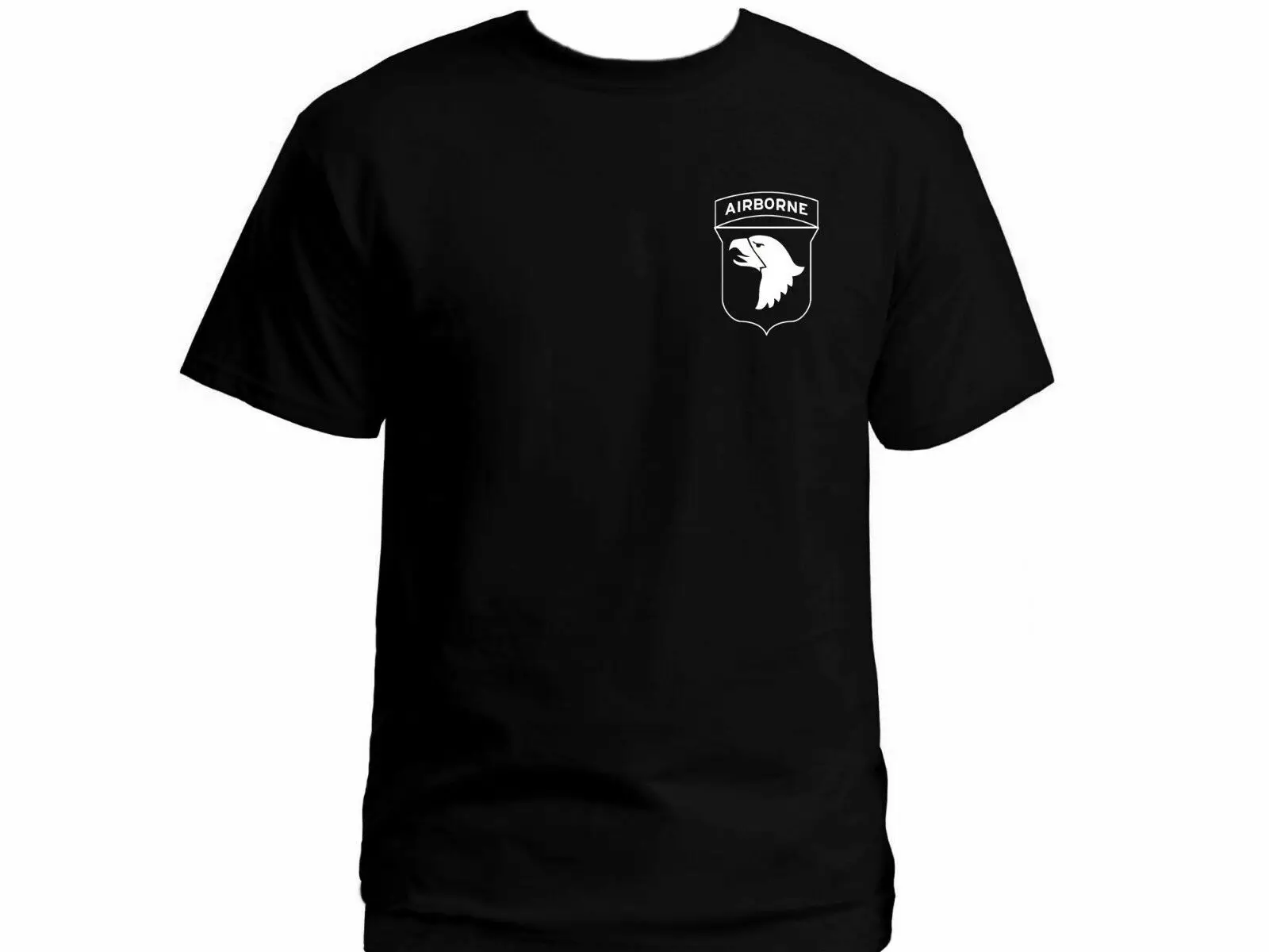 US Army 101st Airborne Division Screaming Eagle Black T-shirt Mens 2019 funny double side 2nd airborne division us army paratrooper all american death from above t shirt unisex tee