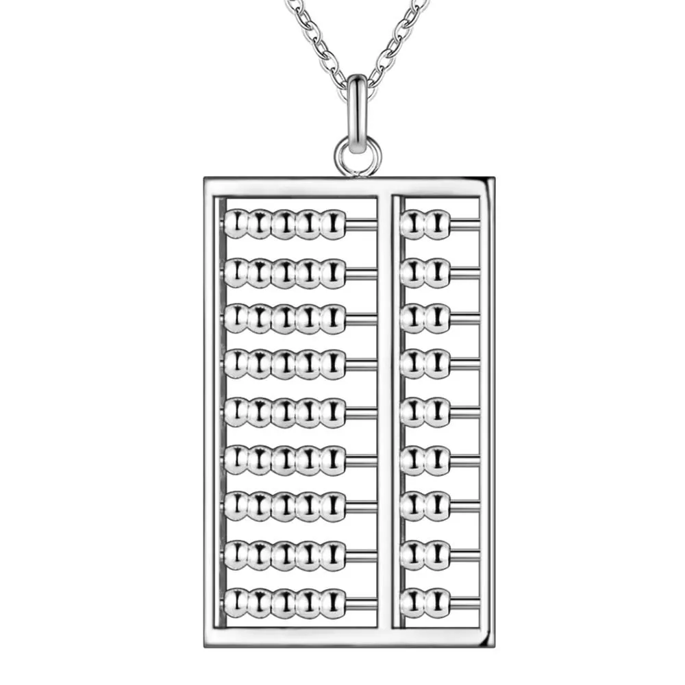 Подсчет кадров блестящий оптовая посеребренная Ожерелье Новый Продажи