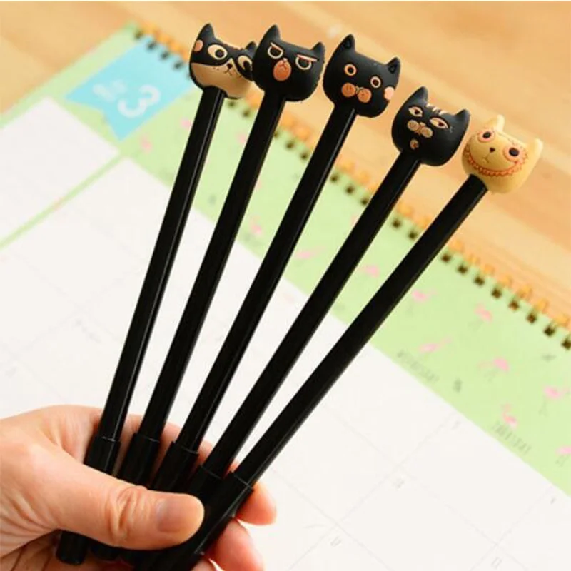 3 шт./лот семейная гелевая ручка с кошкой силиконовая рисунком из мультфильма