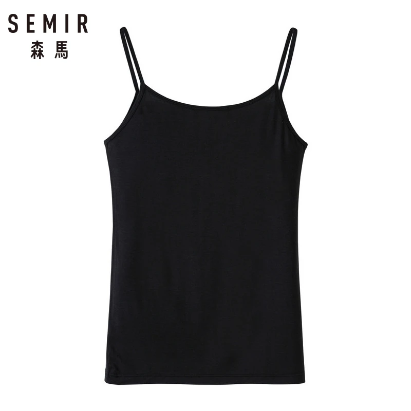 Женский трикотажный топ SEMIR майка с v образным вырезом летний бесшовный на
