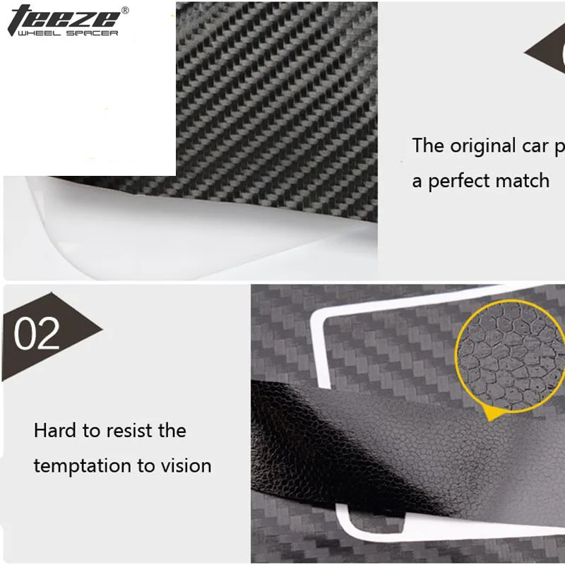 

Teeze 4pcs New Interior Carbon Fiber Doors Side Edge Anti-kick Protection Pad Sticker For Mazda Axela Mazda3 2014