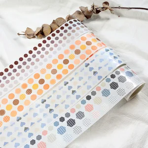 Цветная лента с геометрическим рисунком, клейкая бумага, Малярная клейкая лента для Diy альбом для вырезок для рукоделия, Декор