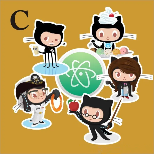 TD ZW 4 комбинации наклейки Github Octocat для автомобиля ноутбука багажа скейтборда
