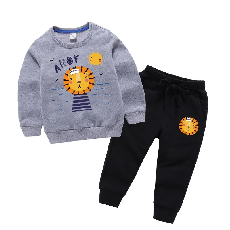 2 шт. хлопковые спортивные костюмы для мальчиков и девочек рубашка + штаны |