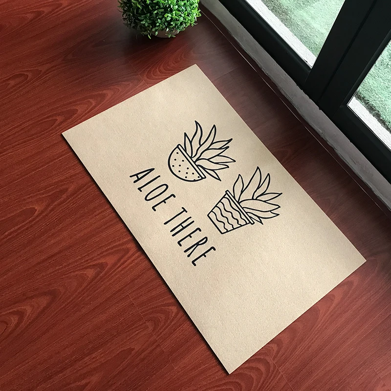 Добро пожаловать коврики для входной двери алоэ там на заказ Забавный коврик