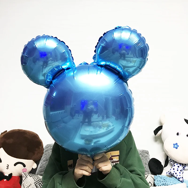 34 ''большие в форме головы Микки Фольга надувные шары Mickey Мышь на день рождения надувные шарики Baby Shower День рождения украшения для детей