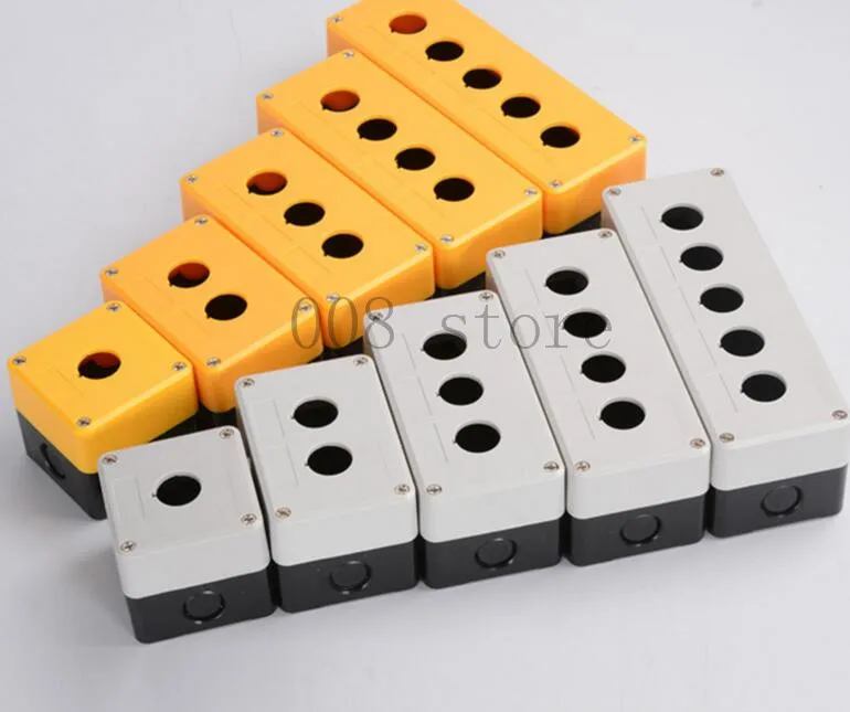 22mm Hole push-button switch box Yellow White 1Hole 2Hole 3Hole 4Hole 5Hole | Строительство и ремонт