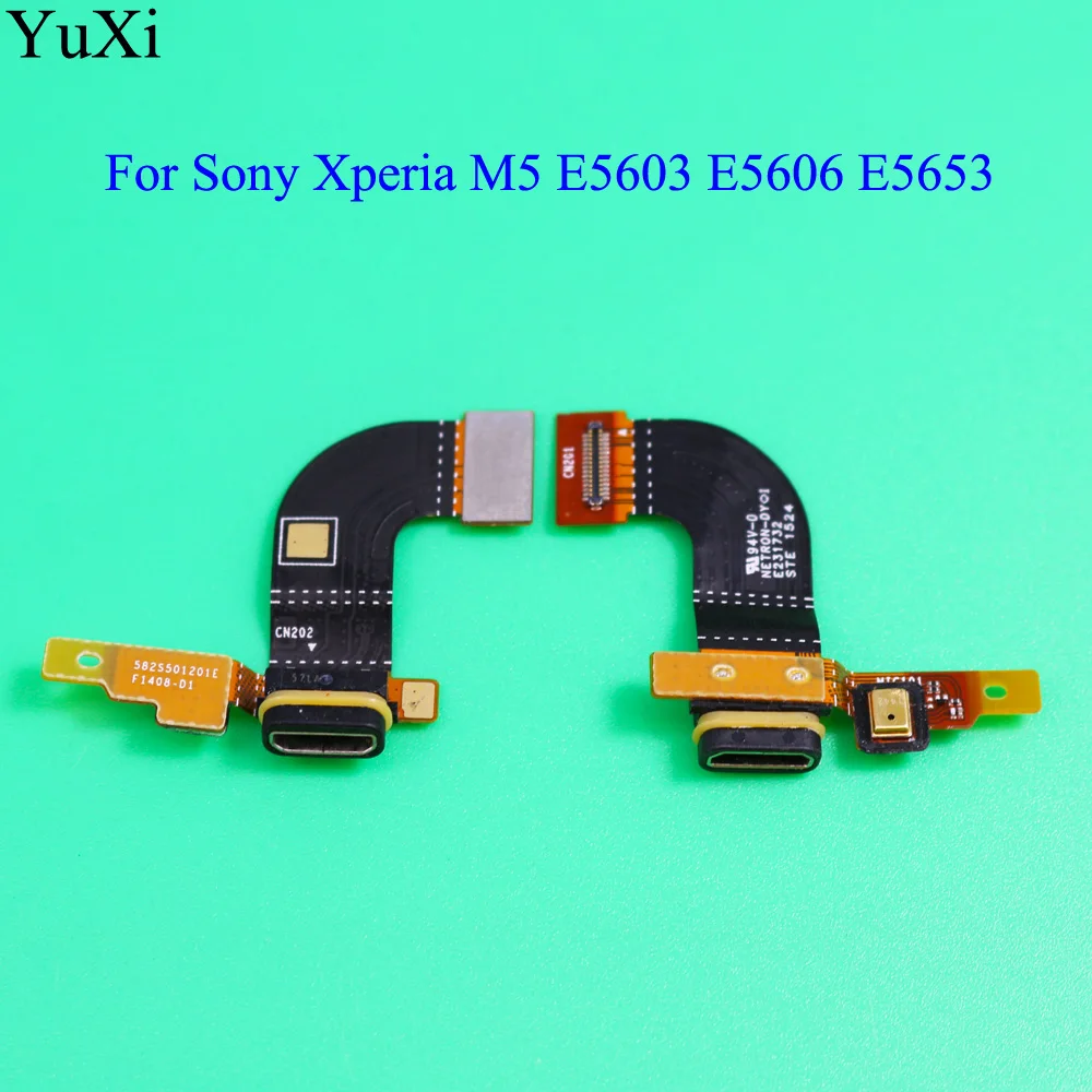 YuXi для Sony Xperia M5 E5603 E5606 E5653 USB зарядный штекер порт соединитель гибкий кабель с