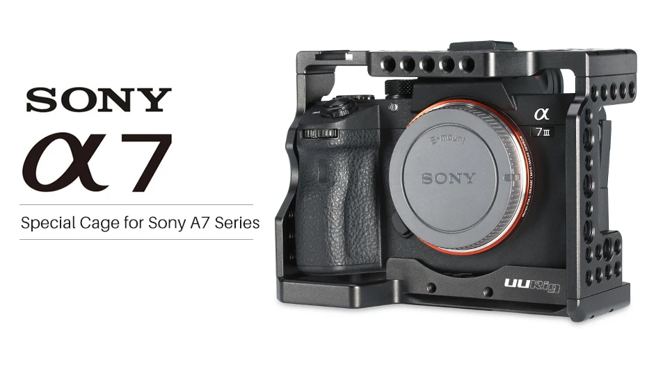 Крепление для камеры UURig для sony A7III A7R3 A7M3 с отверстием для определения местоположения Arri и микрофоном, крепление для холодного башмака с верхней ручкой