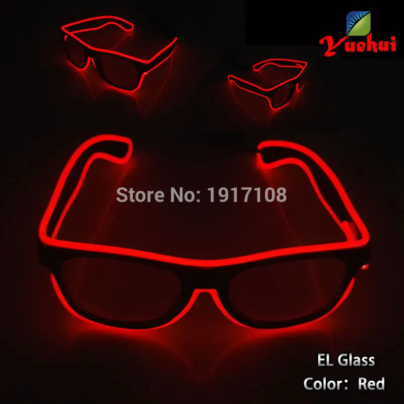 Высококачественные 10 видов цветов светящиеся светодиодные звуковые очки для