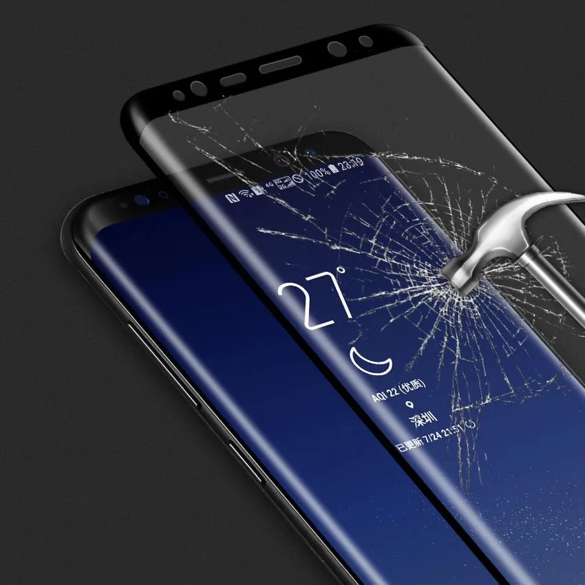 Plusme для Samsung S6 S7Edge Note8 3D полное покрытие Galaxy S8 S9 Plus Закаленное стекло пленка