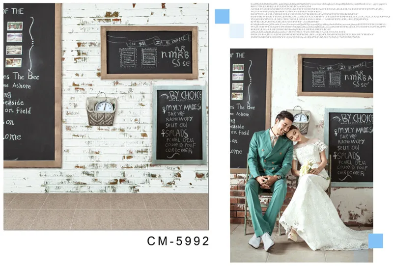 Тонкий виниловый тканевый фон для фотосъемки черная доска в белой стене простые