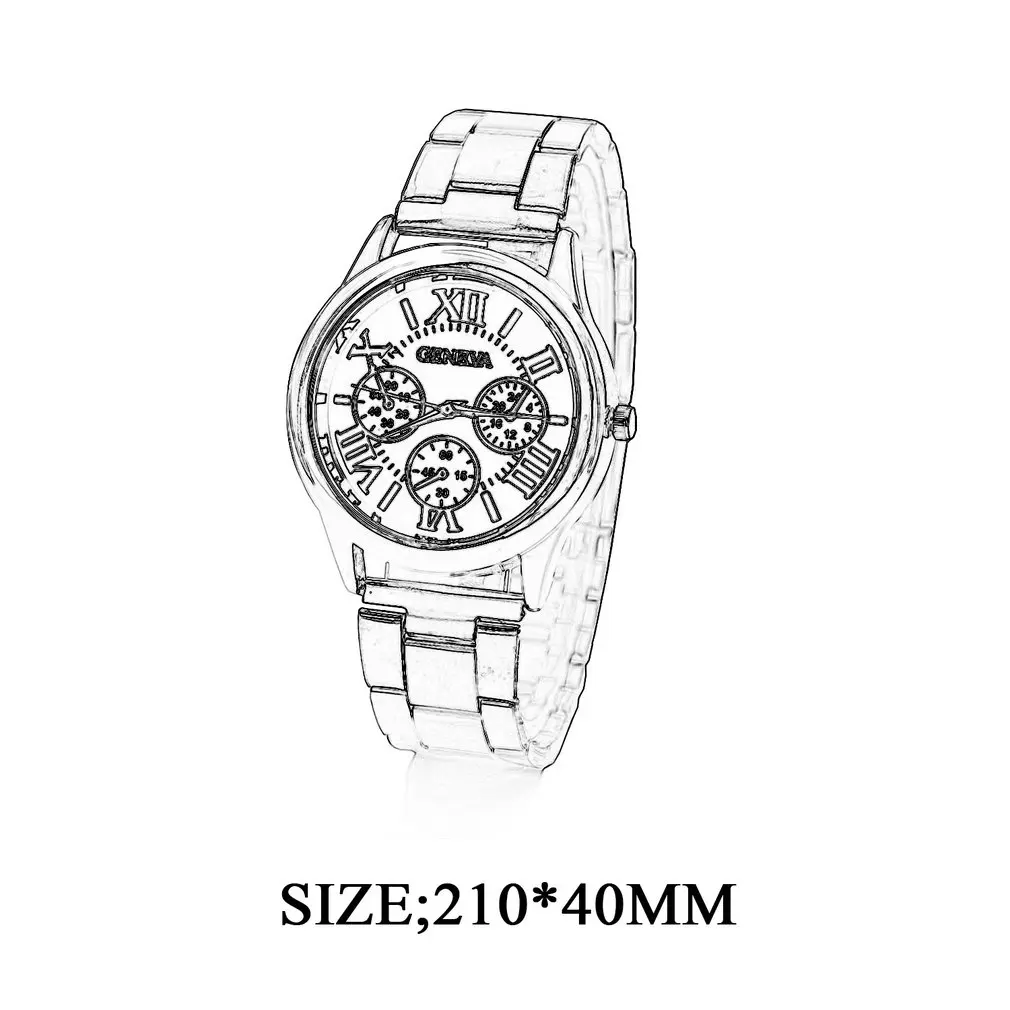 Стальные полоски модные повседневные Роскошные Аналоговые кварцевые часы