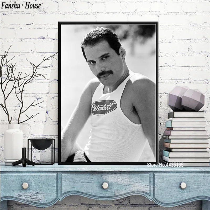 Оранжевый Плакат Freddie Mercury, богемная Рапсодия, Настенная картина, печать на холсте, живопись для гостиной, украшение дома - Цвет: Оранжевый