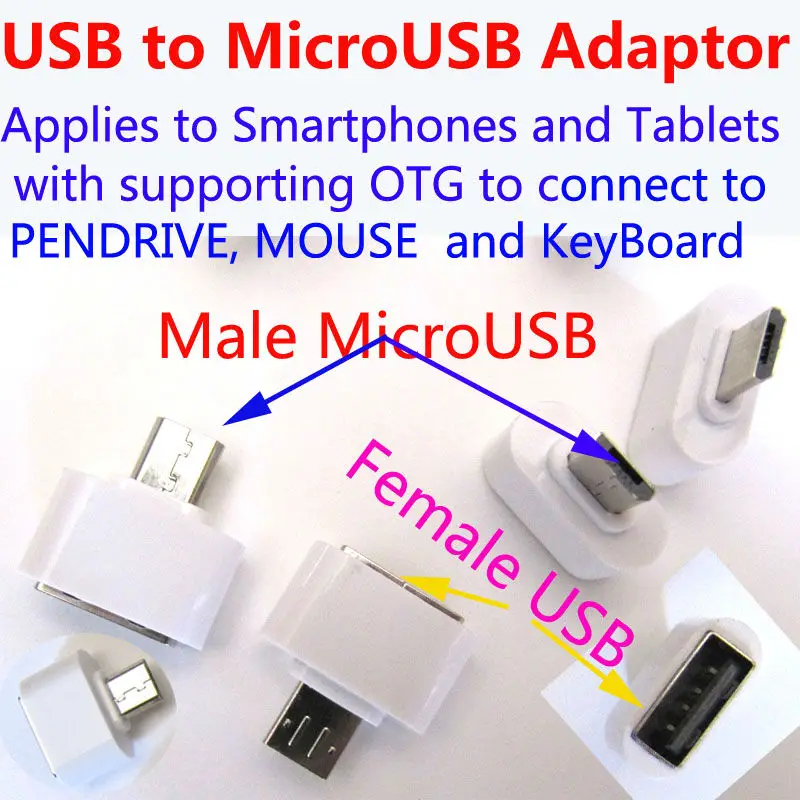 Адаптер OTG-USB мини-адаптер адаптер MicroUSB-USB Подключение клавиатуры и мыши к