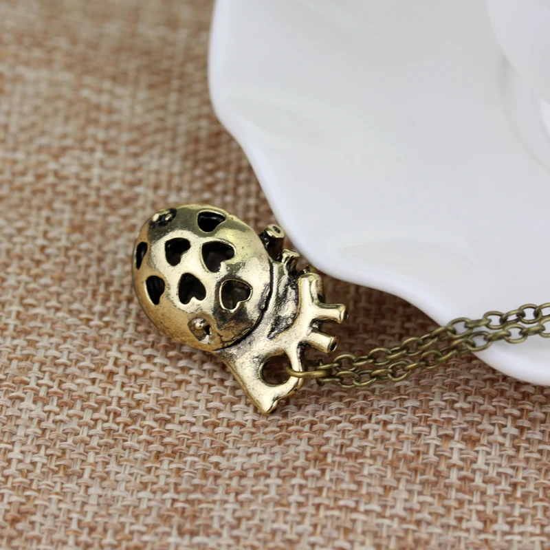 Винтажные забавные аксессуары колье с анатомическим сердцем ювелирные изделия
