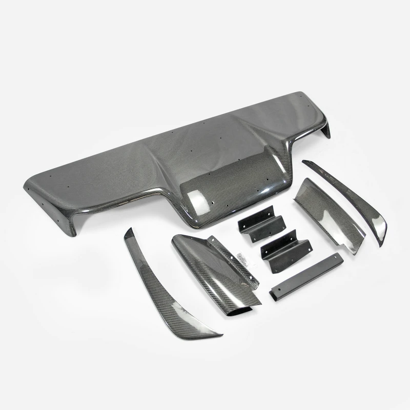 For Nissan 03-08 Z33 350z Infiniti G35 Coupe 2D JDM Carbon Fiber TS Style Rear Diffuser Type 2 Glossy Fibre Bumper Splitter Trim |