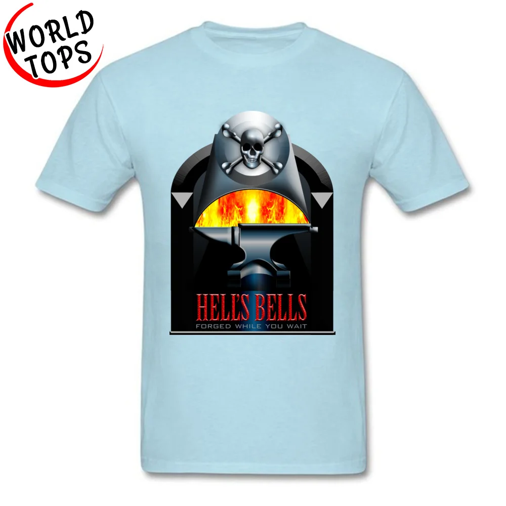 Ретро топ с круглым вырезом футболки Hells Bells осенние мужские топы рубашки