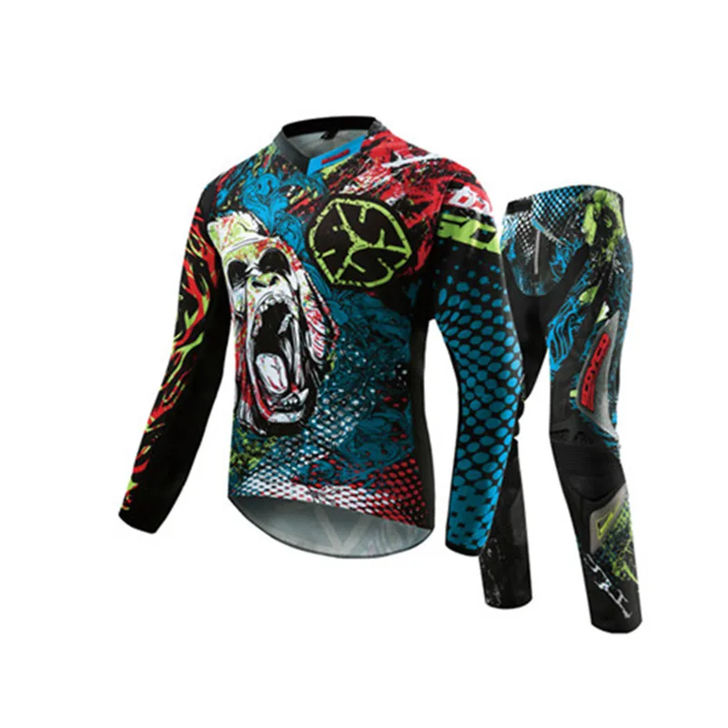SCOYCO мотокроссе костюм Мотокросс MTB DH MX гонки трикотаж + хип колодки брюки