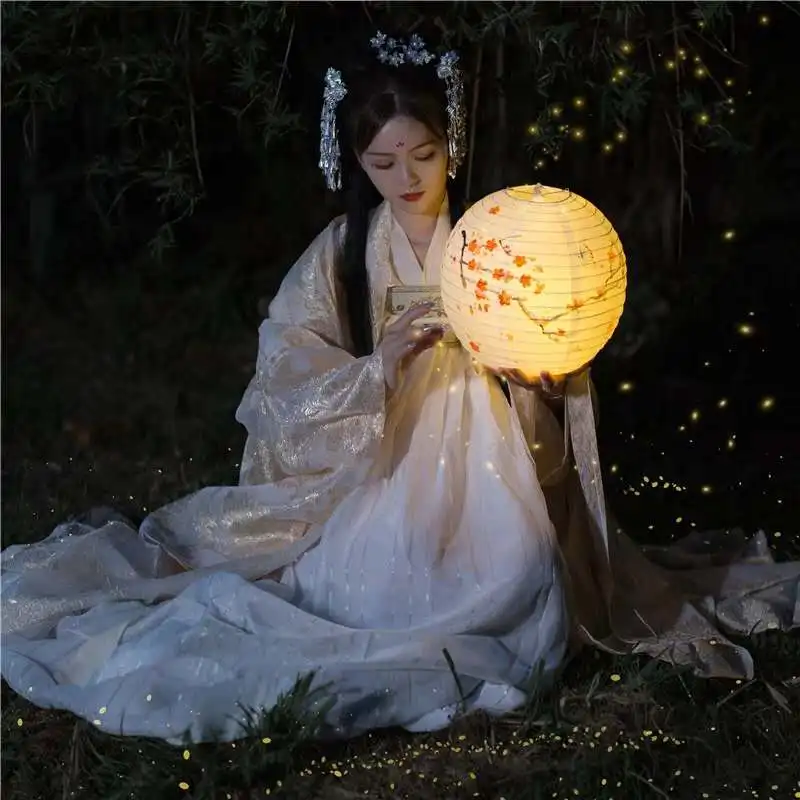 

Elegant Gold Tube Hanfu Traditional Clothing Women Suits Jacket +Skirt Long and Large Wide Sleeve Unique Costume Dress Uniform