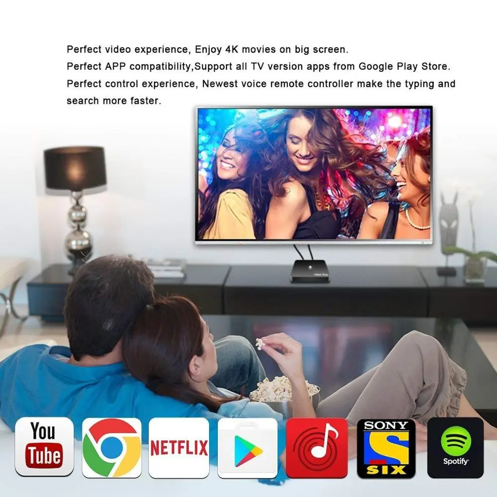 2018 медиаплеер Google Android 7 1 ТВ Box Amlogic Quad-core 2 ГБ Оперативная память 16 Встроенная 4 К UHD