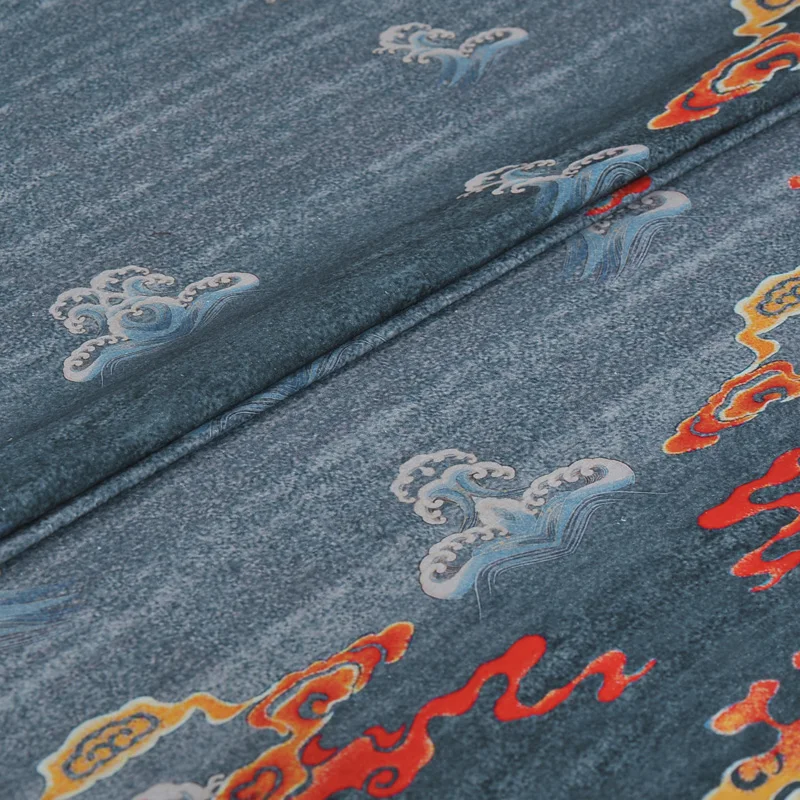 Retro heavy silk linen fabric soft delicate skirt cheongsam chinese natural wholesale cloth | Дом и сад
