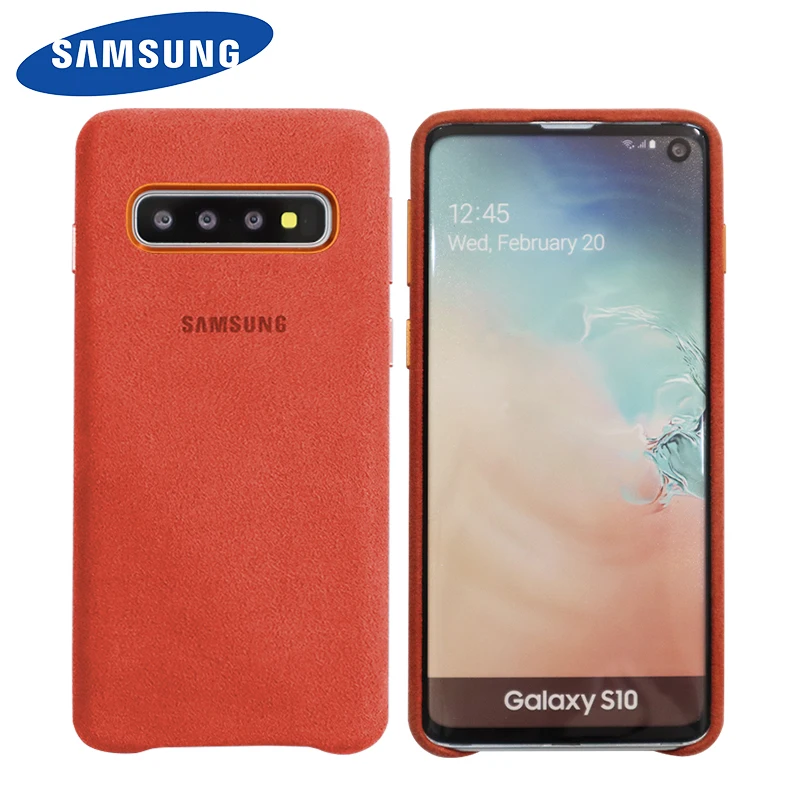 Чехол для samsung S10e Официальный Оригинальный чехол из натуральной замши Galaxy S10 Plus