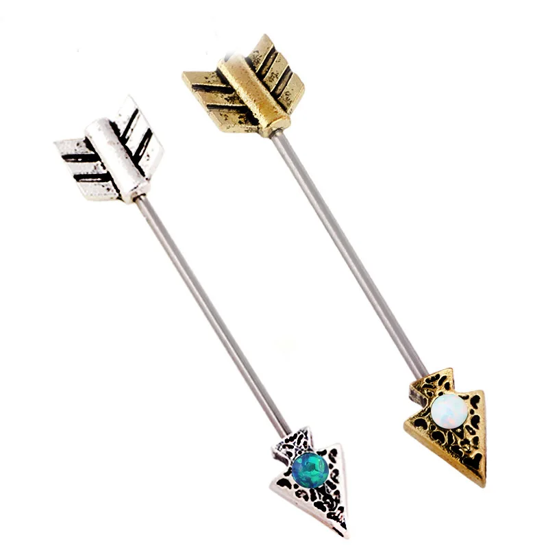 1 шт. штанга со стрелкой и знаком В индустриальном стиле длинные серьги для