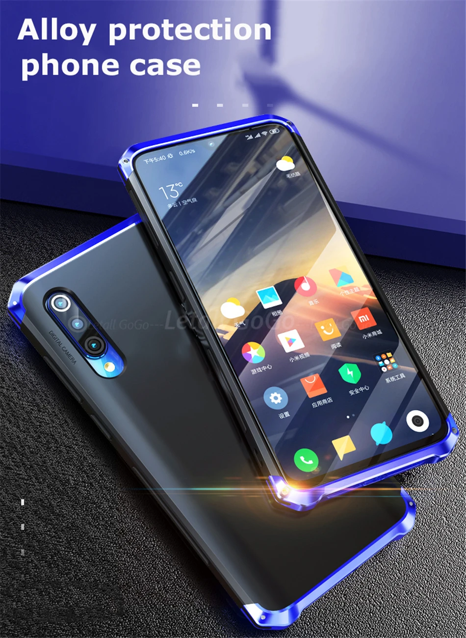 Роскошный противоударный армированный чехол для телефона для Xiaomi mi 9 se чехол металлический Bumber задняя крышка для Xiaomi mi 9se чехол Xiao mi 9 чехол