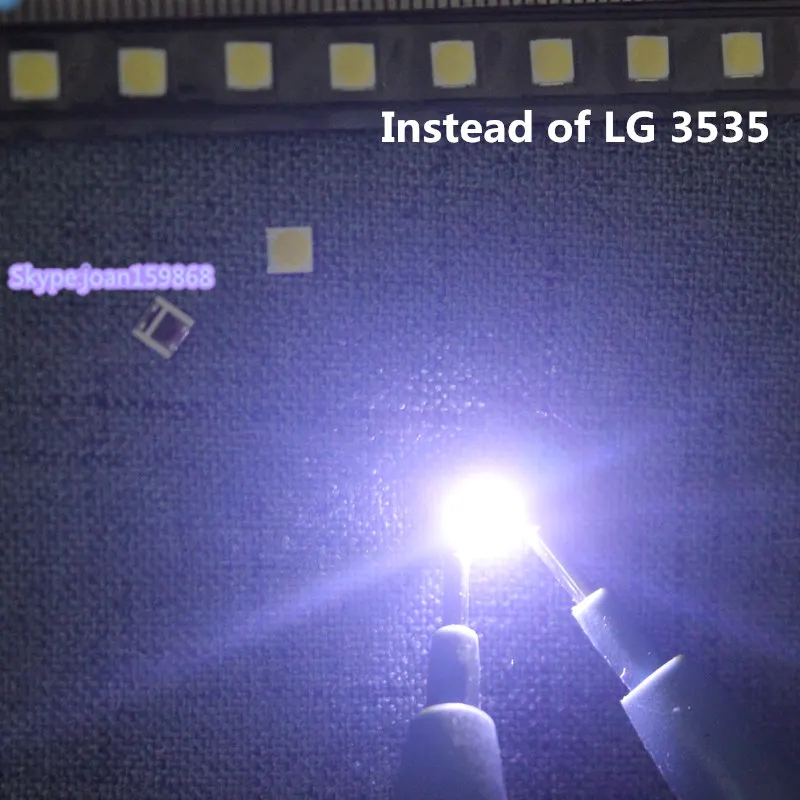 200 шт./лот 100% Новинка для SMD LED 3535 6 в 2 Вт ремонт acion освещение фон ТВ LG INNOTEK. Подсветка