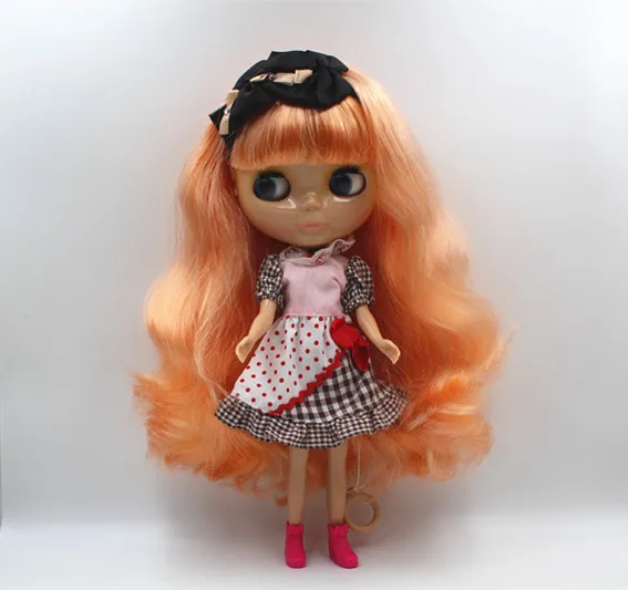 Кукла Blygirl светло-оранжевая бордовая Обнаженная для обычного тела 7 суставов