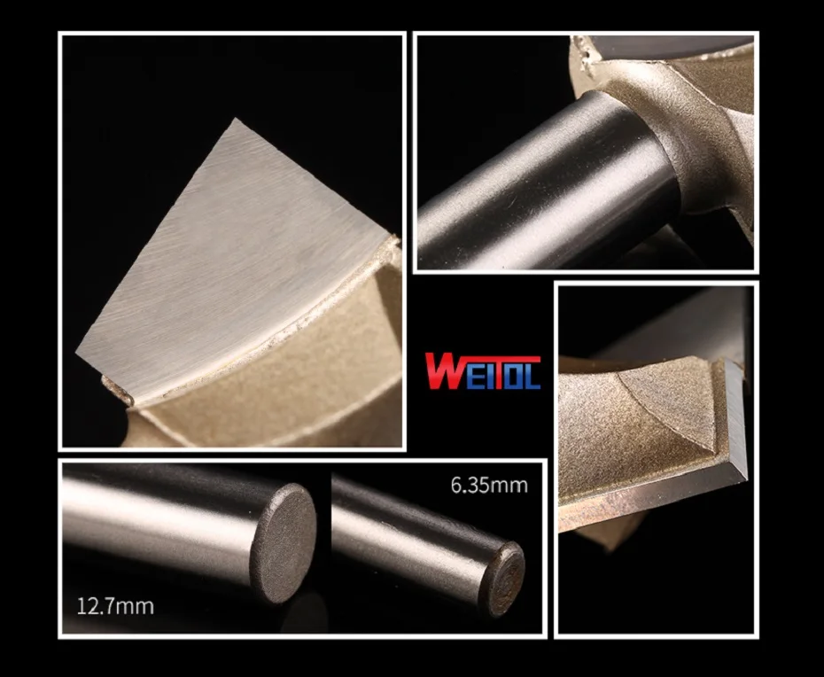 Weitol 1 шт. 1/4 или 1/2 дюймов чистящие нижние бит Деревообрабатывающие инструменты ЧПУ гравировальные биты фрезы Деревообрабатывающие инструменты