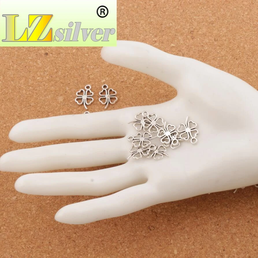 

Open Clover Leaf Charm Beads 300PCS zinc alloy Pendants Jewelry Findings & Components DIY L368 11.3x17mm