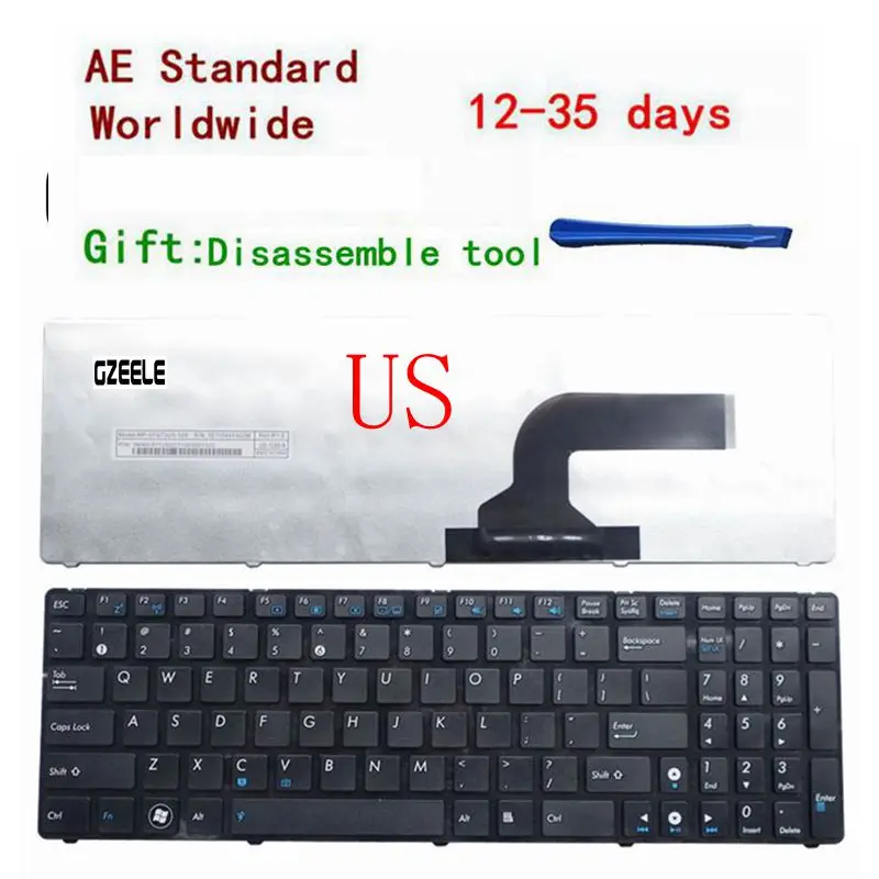 Teclado Americano para Laptop Asus K53 K53e X52 X52f X52j X52jr X55 X55a X55c X55u K73 K73b K73e K73s X61 Novo Teclado de substituição