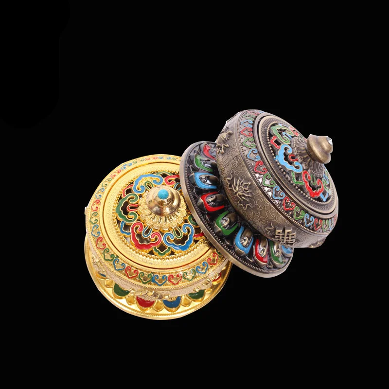 Тибет Буддизм ручная роспись восемь благоприятный горелка для благовоний в виде