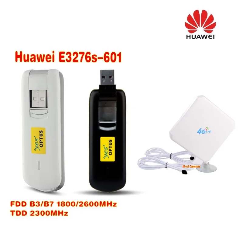 unlocked stock huawei E3276s-6014G lte dongle FDD 1800/2600MHz TDD2300MHz plus 4g 35dbi antenna TS9 type