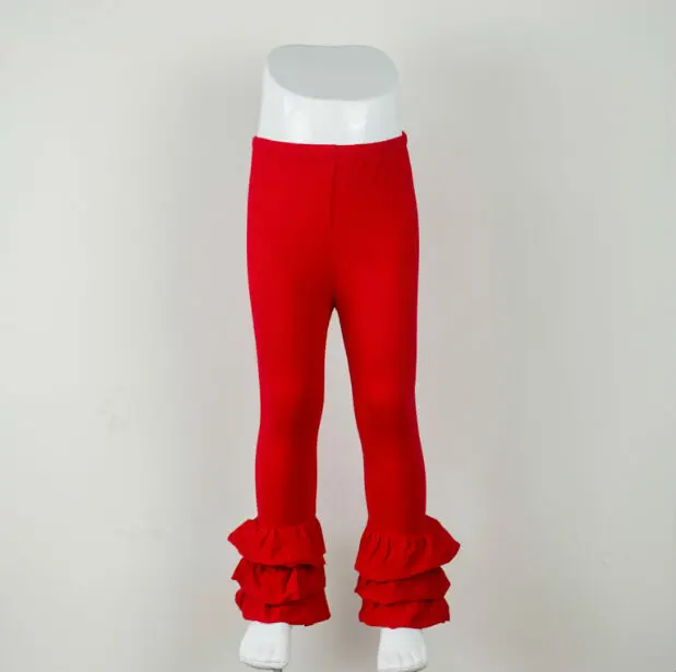 

2015 Latest Design Hot Sale Children Child Kids Girls Triple Ruffle Baby Pants
