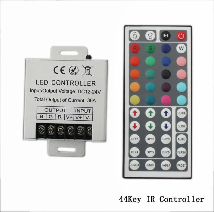 44 клавиши Контроллер освещения ИК дистанционный Диммер DC12V 24V 36A для RGB 3528 5050 10