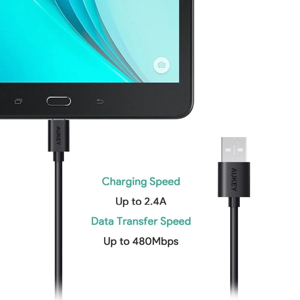 AUKEY Micro USB кабель 2A быстрое зарядное устройство для передачи данных мобильный