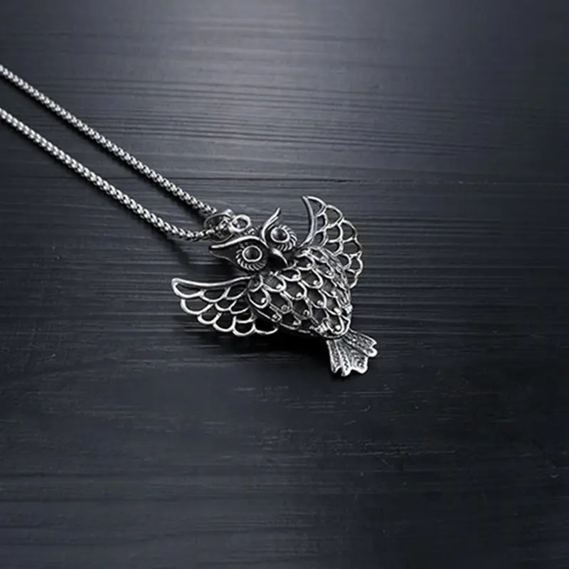 ZFVB классическое ожерелье с кулоном в виде совы мужские 316L из нержавеющей стали