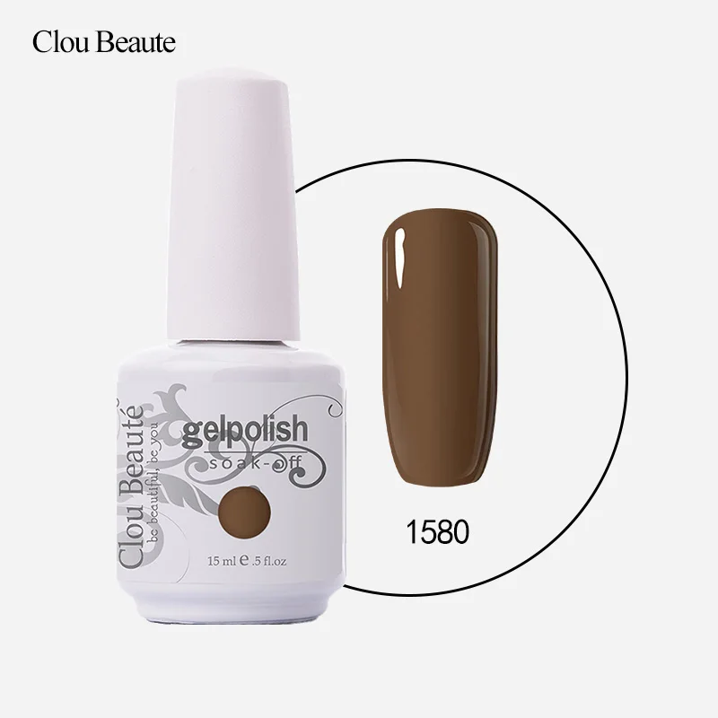 Clou Beaute 15 мл Гель-лак для ногтей замачиваемый УФ светодиодный маникюрный лак долговечные Лаки vernis Полупостоянный Гель-лак для ногтей - Цвет: 1580